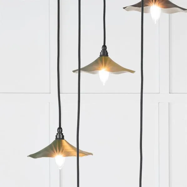 Smooth Nickel Flora Cluster Pendant in Heath | From The Anvil