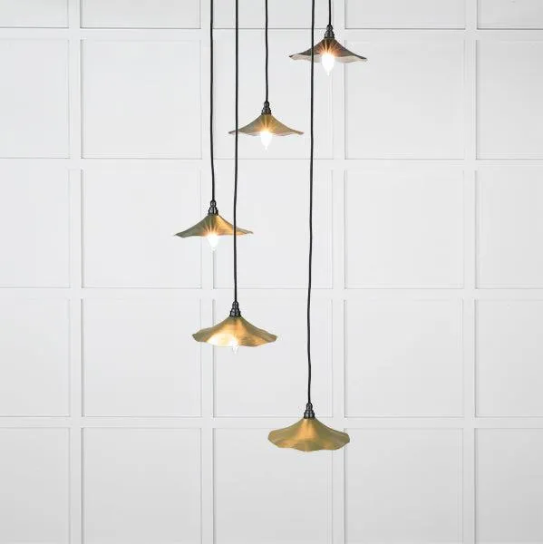 Smooth Nickel Flora Cluster Pendant in Heath | From The Anvil