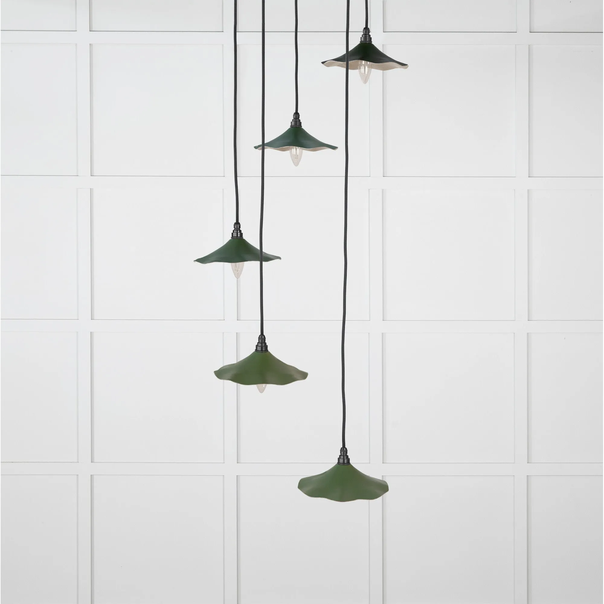 Smooth Nickel Flora Cluster Pendant in Heath | From The Anvil