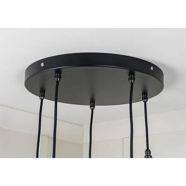 Smooth Nickel Flora Cluster Pendant in Heath | From The Anvil