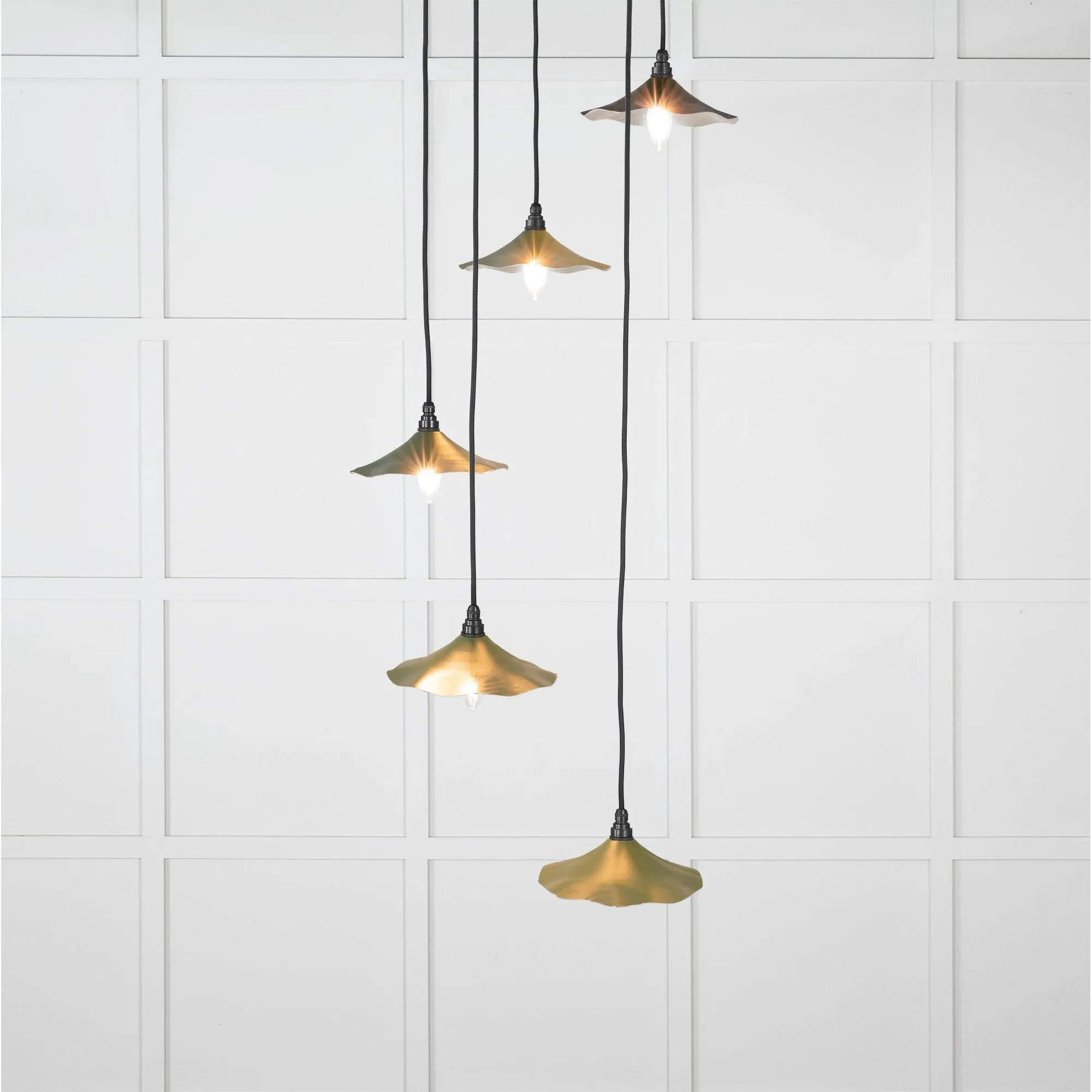 Smooth Nickel Flora Cluster Pendant in Heath | From The Anvil
