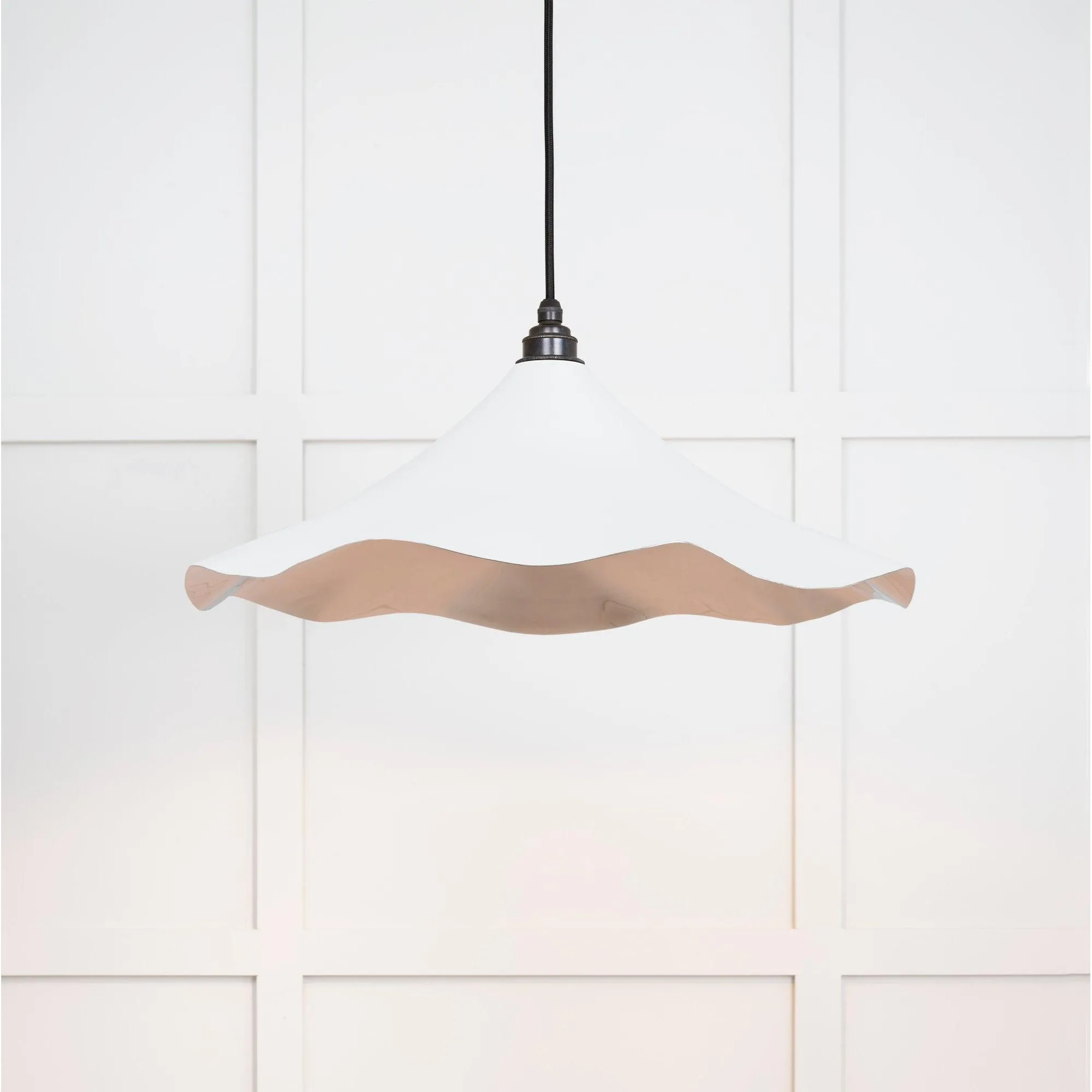 Smooth Nickel Flora Pendant in Flock | From The Anvil