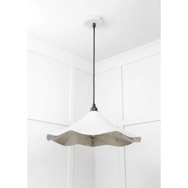 Smooth Nickel Flora Pendant in Flock | From The Anvil