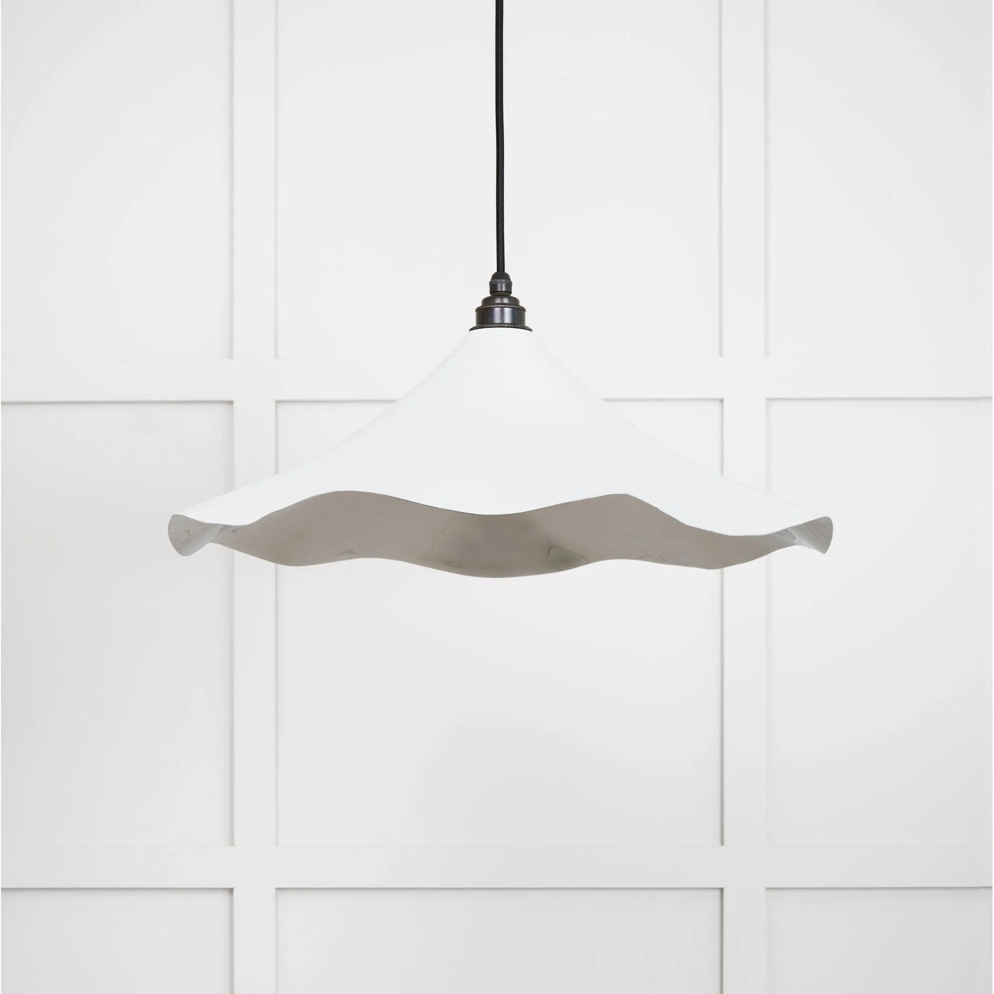 Smooth Nickel Flora Pendant in Flock | From The Anvil
