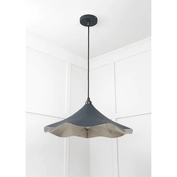 Smooth Nickel Flora Pendant in Soot | From The Anvil