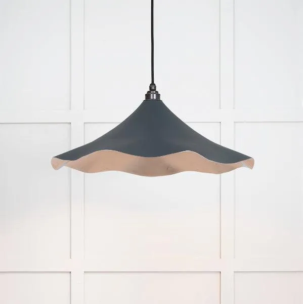 Smooth Nickel Flora Pendant in Soot | From The Anvil