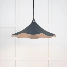 Smooth Nickel Flora Pendant in Soot | From The Anvil