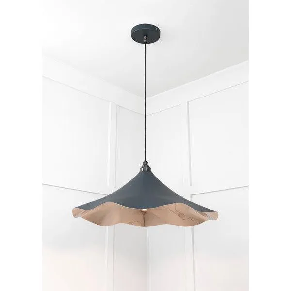 Smooth Nickel Flora Pendant in Soot | From The Anvil