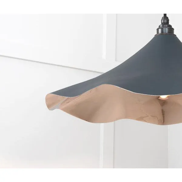 Smooth Nickel Flora Pendant in Soot | From The Anvil