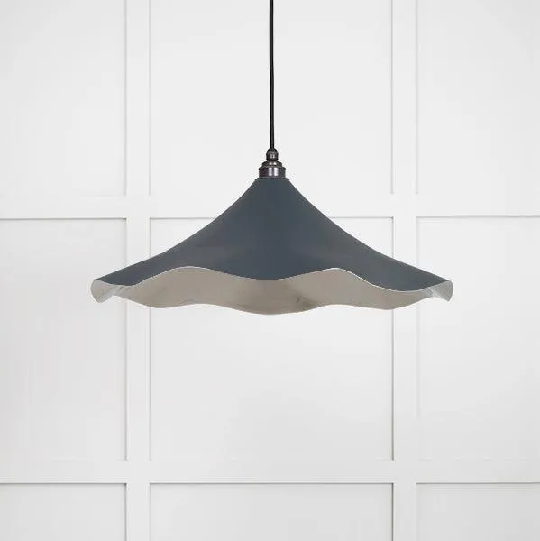 Smooth Nickel Flora Pendant in Soot | From The Anvil