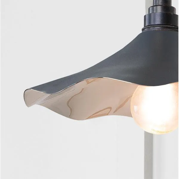 Smooth Nickel Flora Wall Light in Slate | From The Anvil