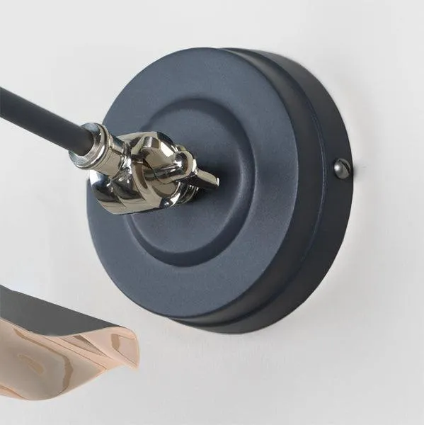 Smooth Nickel Flora Wall Light in Slate | From The Anvil