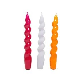 Spiral Taper Candles - 3 Pack