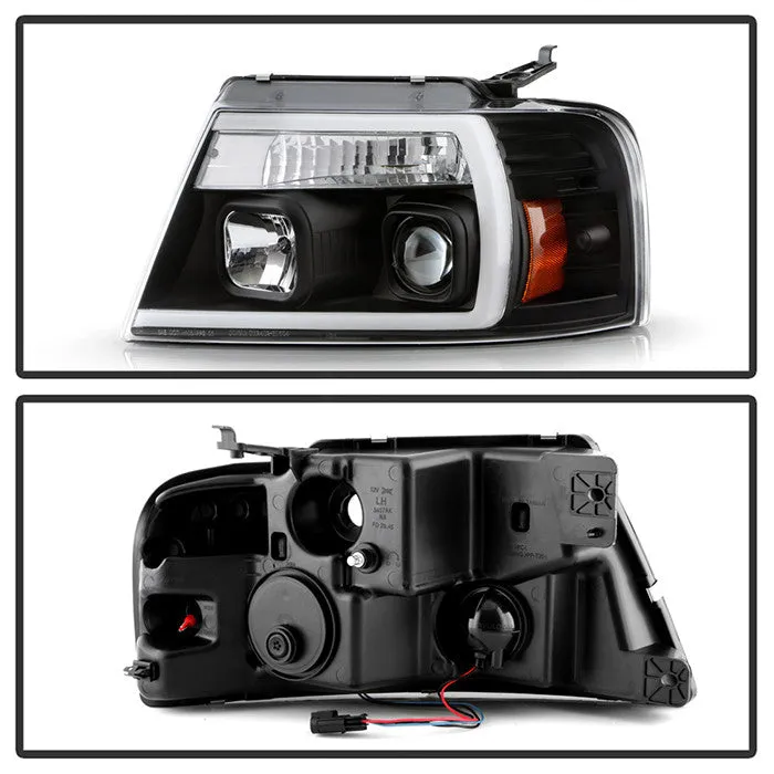Spyder Platinum Ford F-150 04-08 Bar LED Headlights Black