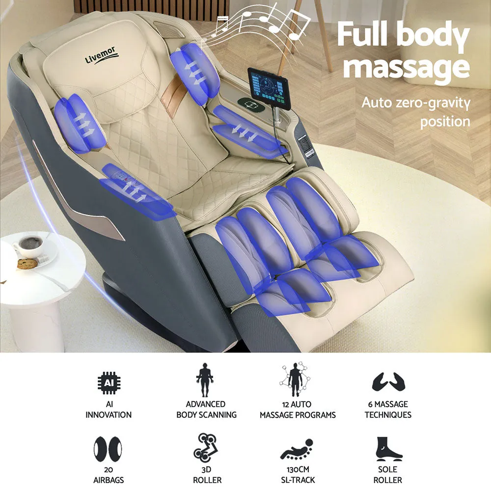 Themis Massage Chair Electric Recliner Home Massager 3D - Grey