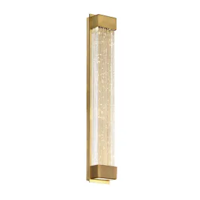 Tower 1 Light Wall Sconce in Aged Brass