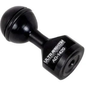 Ultralight AD-1420 universal ball adapter (Female 1/4"-20 Thread, Black)
