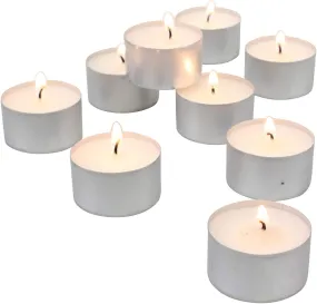 VOFFY Tea Light Candle- Unscented White Jumbo Wax 9-10 Hour Burn Time Smokeless, Dripless & Long Lasting Paraffin Tea Candles for Home,Pool Shabbat,Emergencies,Wedding Receptions & More (PACK of 50)
