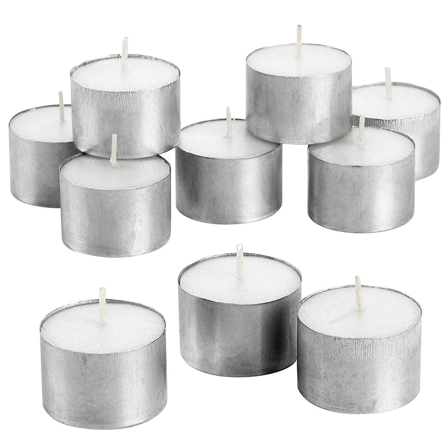 VOFFY Tea Light Candle- Unscented White Jumbo Wax 9-10 Hour Burn Time Smokeless, Dripless & Long Lasting Paraffin Tea Candles for Home,Pool Shabbat,Emergencies,Wedding Receptions & More (PACK of 50)