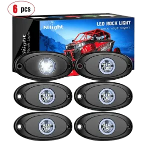 White LED Rock Lights (6 Pcs)