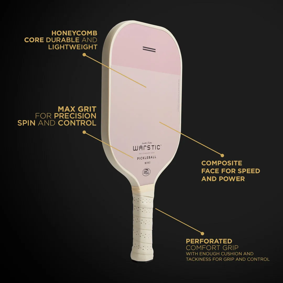 WSPB3 PRO STD ISSUE | STANDARD SHAPE | COMPOSITE SURFACE PICKLEBALL PADDLE - LTD ED ROSE