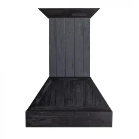 ZLINE Shiplap Wooden Wall Mount Range Hood in Rustic Dark Finish (349DD)